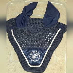 Navy Blue Horse Ear Bonnet